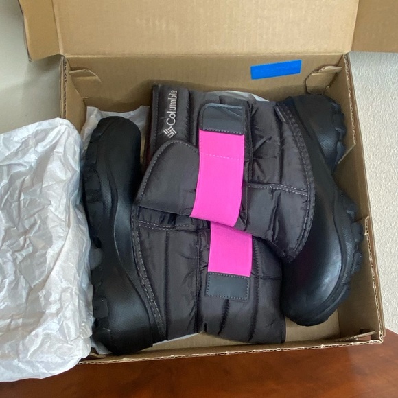 Columbia Youth Rope Tow Kruser 2 Snow Winter Boots, Size 3, Black & Pink - Picture 7 of 8